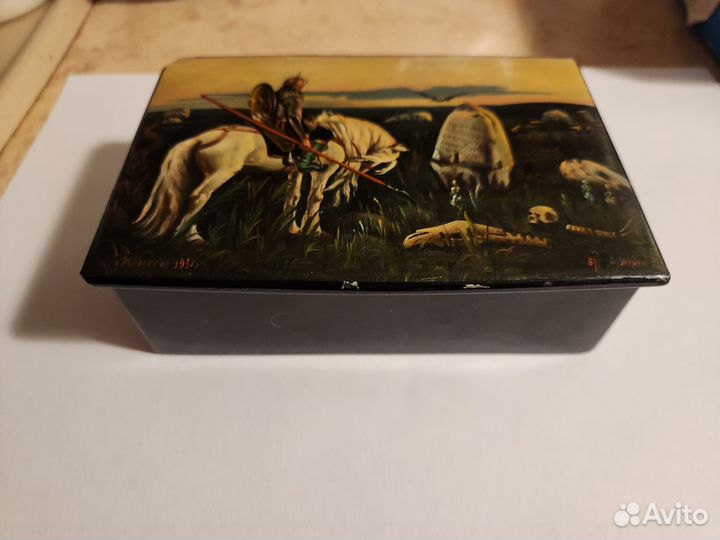 Шкатулка Федоскино 1951г