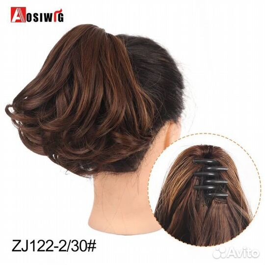 Хвост шиньон накладка на крабе