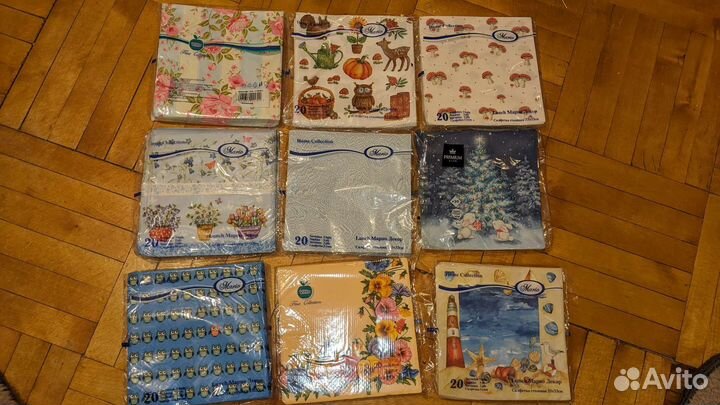 Салфетки для декупажа Mario, Vitto и др