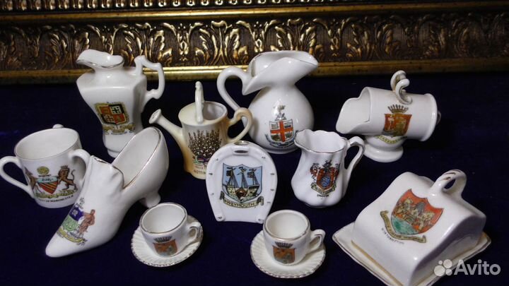 Миниатюры.Англия.Фарфор.Кувшин.Чайная пара