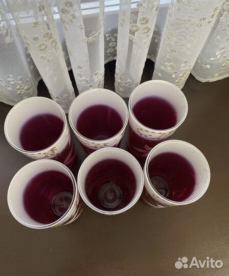 Набор стеклянных бокалов 6 штук