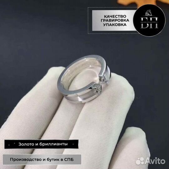 Золотое обручальное кольцо Cartier Double 0,15ct