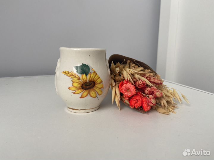 Стаканчик для святой воды белый, синий Скудельник