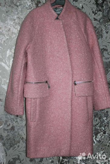 Пальто розовое детское р 152