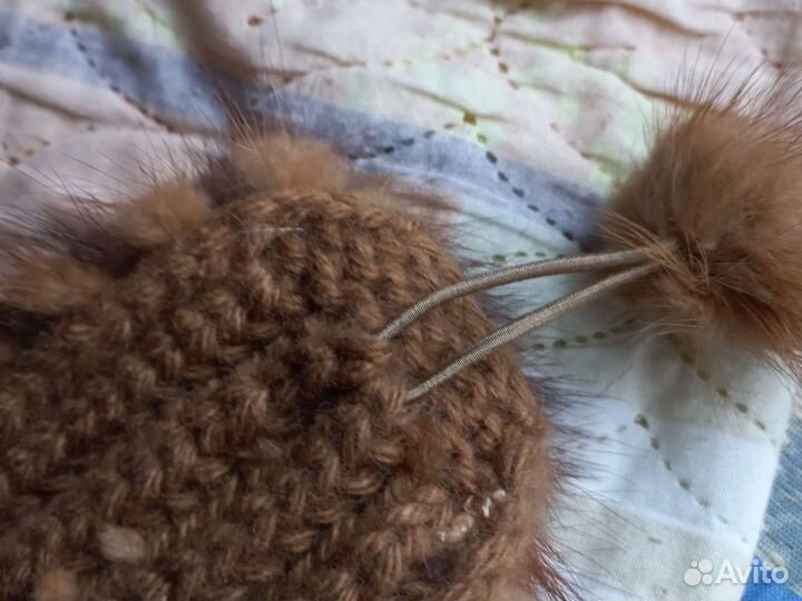 Меховая повязка новая на голову