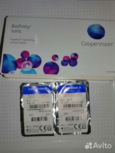 Контактные линзы biofinity toric Cooper vision
