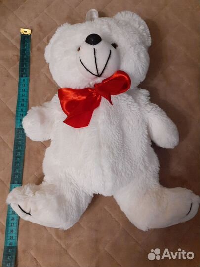 Сумка игрушка с карманом для подарка Белый мишка