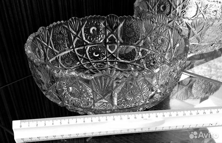 Ваза хрустальная для фруктов СССР