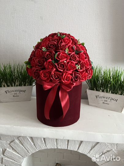 Букет роз из мыла