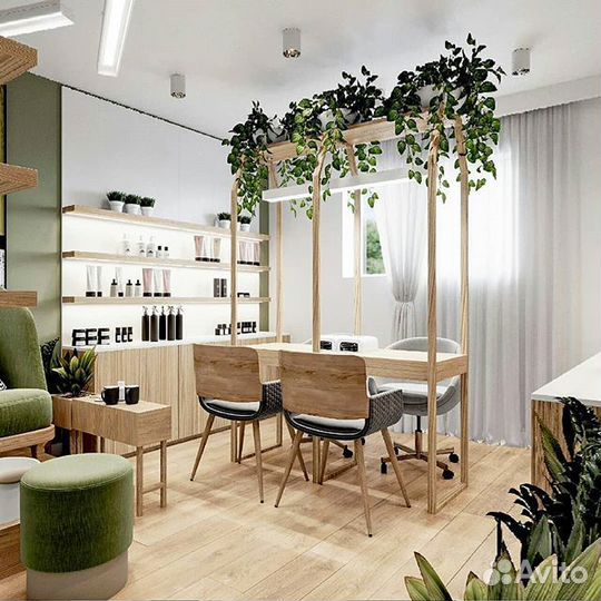 Озеленение салонов красоты в Москве / фитостены