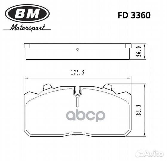 Колодки тормозные дисковые FD3360 BM-Motorsport