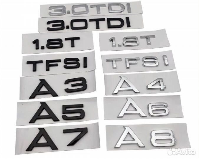Комплект эмблем Audi A1 A3 A4 A5 A6 A7 A8