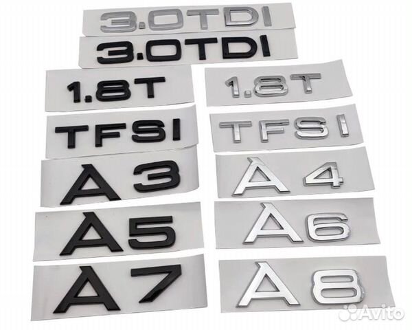 Комплект эмблем Audi A1 A3 A4 A5 A6 A7 A8