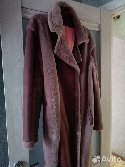 Пальто из экомеха