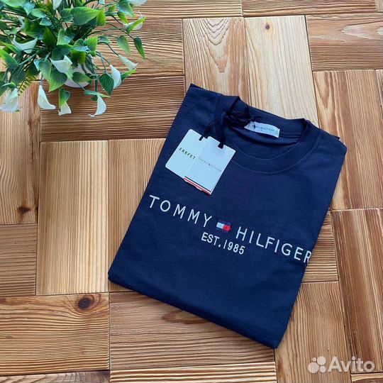 Tommy hilfiger футболка синяя