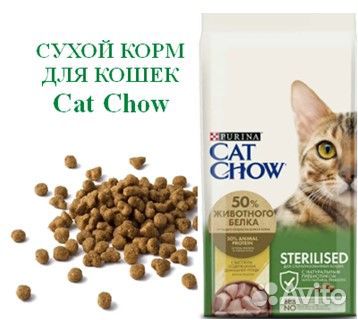 Корм для кошек purina Сat Chow в ассортименте