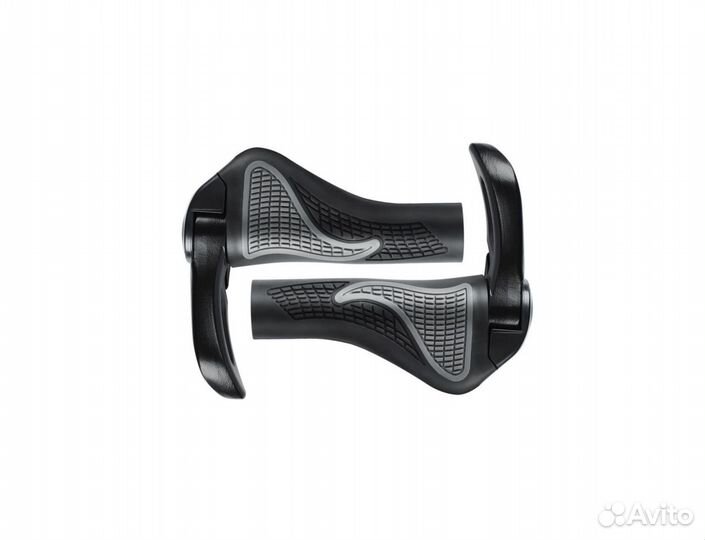 Грипсы-рога / ручки на руль велосипеда (черные)