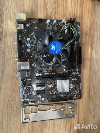 Core i5 7400 + MSI H110 + кулер