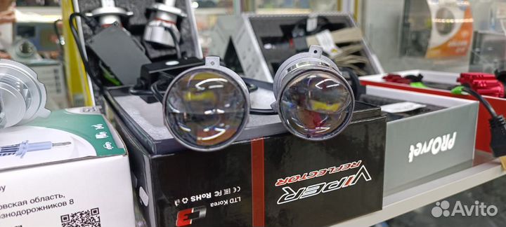 Led лампа h4 с линзой / улучшенный дальний 12/24 в