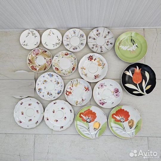 Различные блюдца тарелки Лфз Дулево Вербилки Чудов