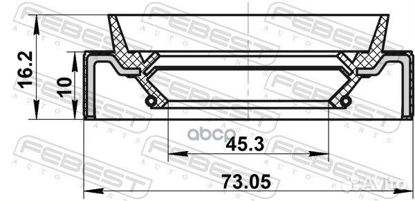 Сальник привода 45.3x73.05x10x16.2 ford explore