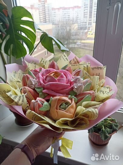 Букеты из зефира ручной работы