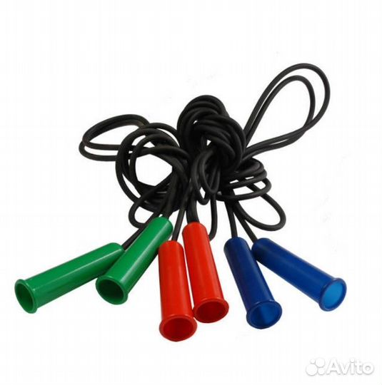 Скакалка резиновая черная d 5 мм. 3,85 м