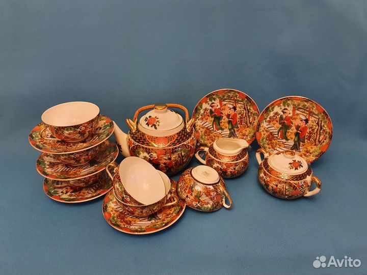 Чайный сервиз тонкий костяной фарфор Япония