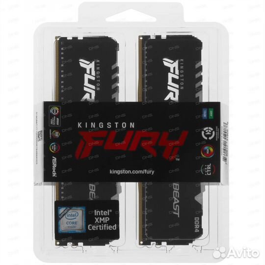 Оперативная память Kingston fury Beast RGB 16 гб