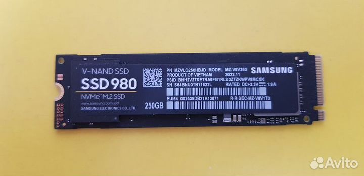 Ssd m2 nvme Samsung 980 MZ-V8V250
