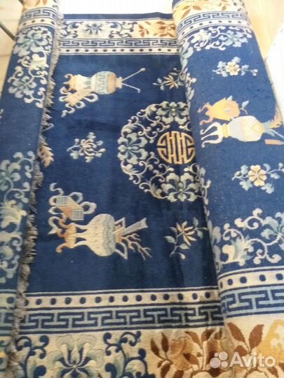 Ковер вьетнамский шерстяной ручной работы бу