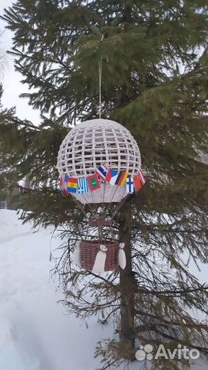 Плетёный воздушный шар на заказ
