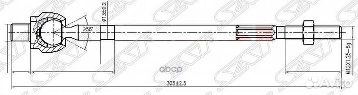 Тяга рулевая nissan AD/almera/avenir/bluebird