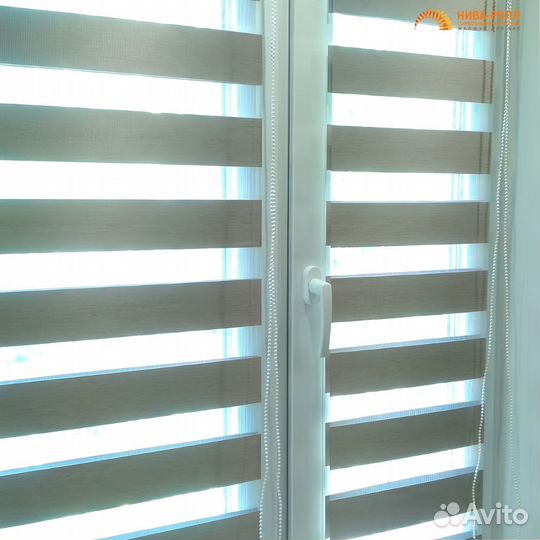 Шторы зебра, день ночь