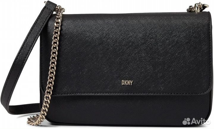 Dkny sina MD FLP shoulder BAG black crossbody purs