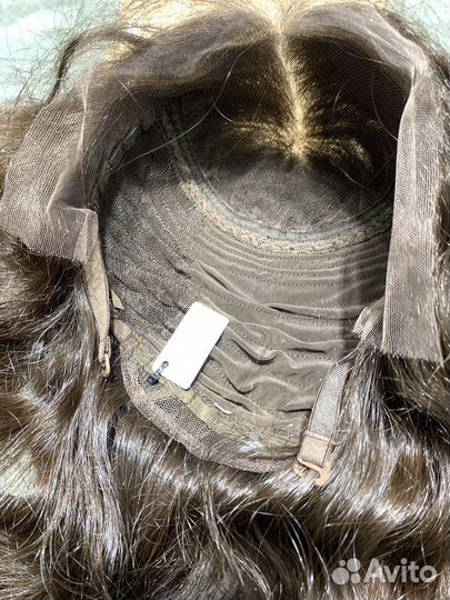 Парик из неокрашенных волос кудри 60/65 см