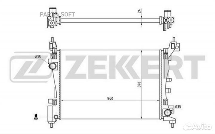 Радиатор охлаждения Фиат Пунто 05