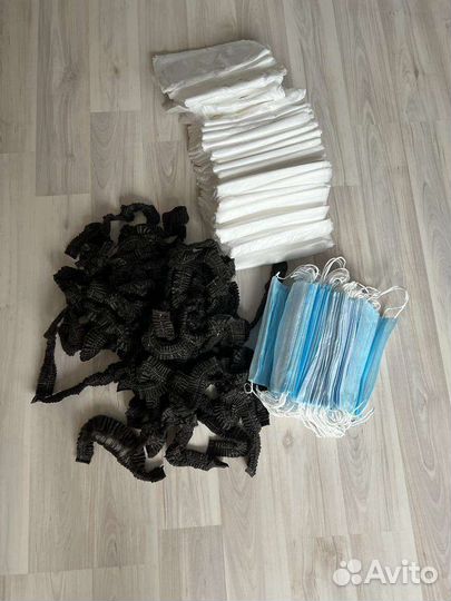 Шапочки одноразовые, пеленки одноразовые