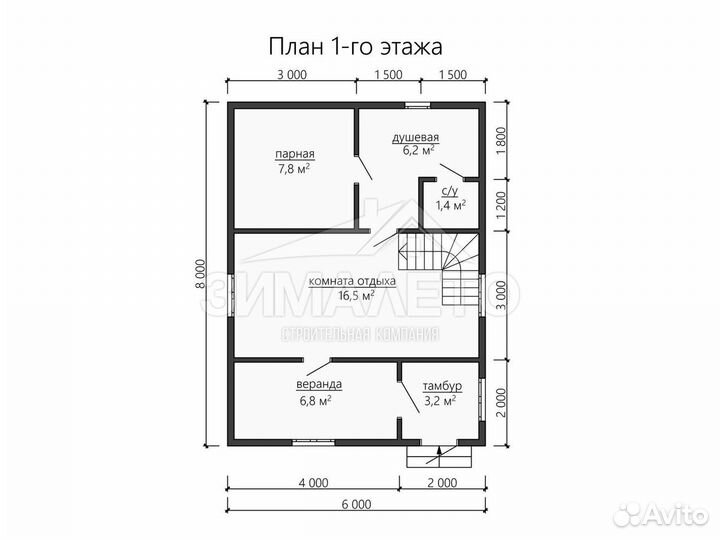 Каркасная баня под ключ