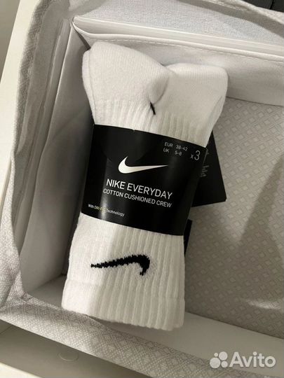 Носки nike высокие белые