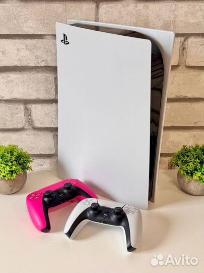 Sony playstation 5 с дисководом, 2 джойстика
