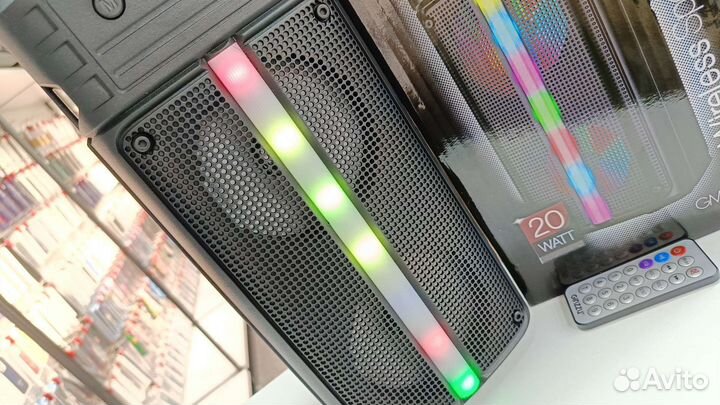 Блютуз колонка 20Вт новая + караоке