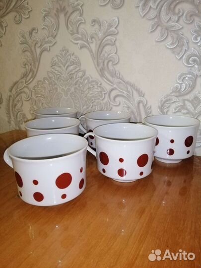 Чайный сервиз Дулёво, кружки керамические, новые