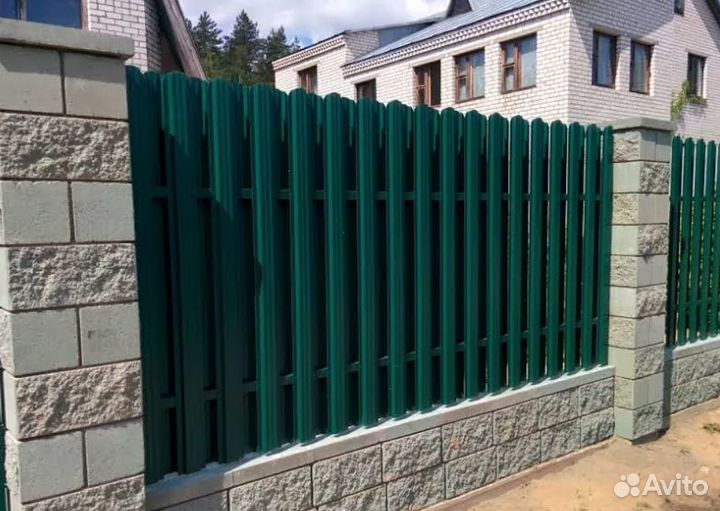 Забор металлический под ключ быстро