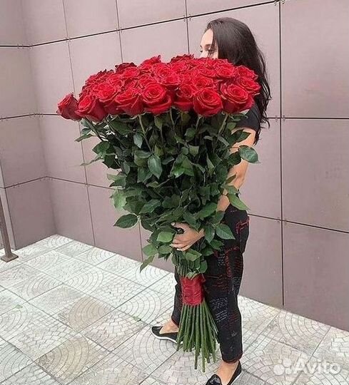Розы Метровые 100 см доставка Москва