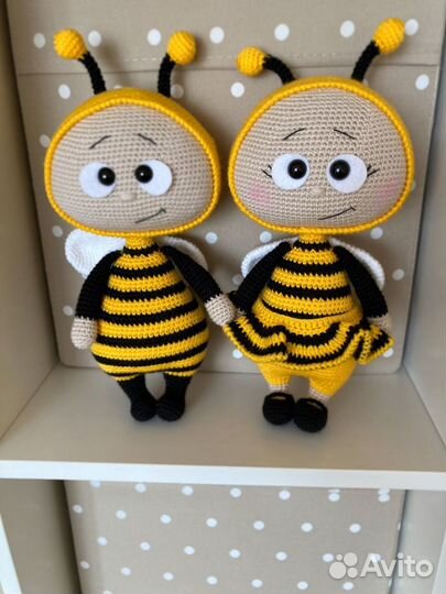 Вязаная игрушка Зайка Лиса Микки Пчела Жираф