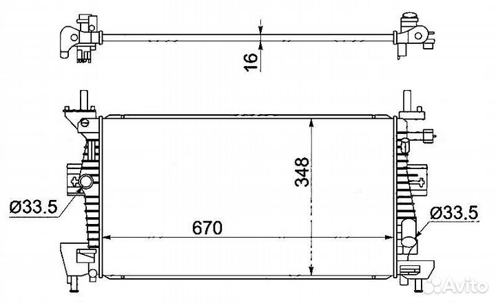 Радиатор охлаждения двигателя