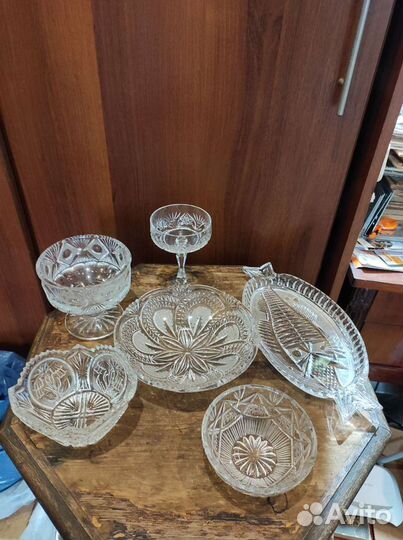 Бокалы рюмки стопки Винтаж хрусталь