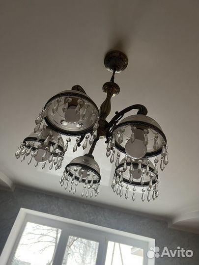 Люстры хрустальные бу