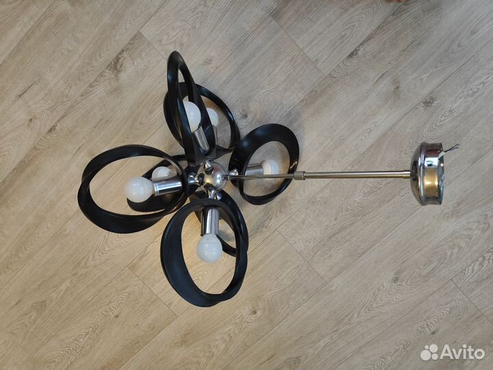 Люстра потолочная бу черная